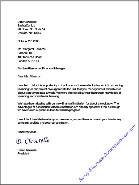 Format Of Business Letters