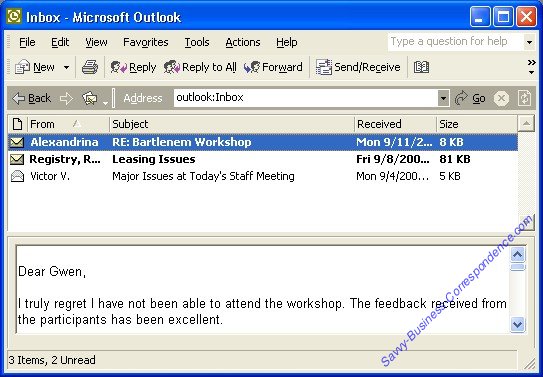 Microsoft Outlook Email Inbox