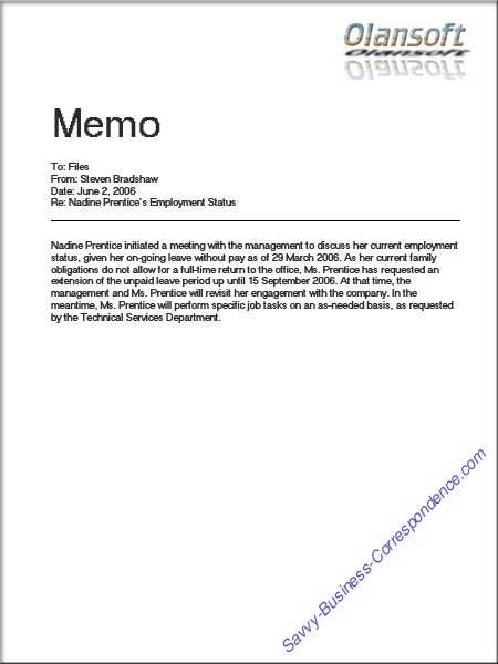 memo format icon