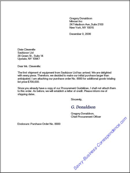 Modified Block Business Letter